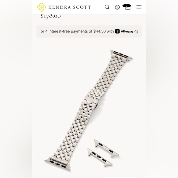 Kendra Scott Apple Watch Band, Stainless Steel, Alex 5 Link, Butterfly Clasp - Picture 11 of 14